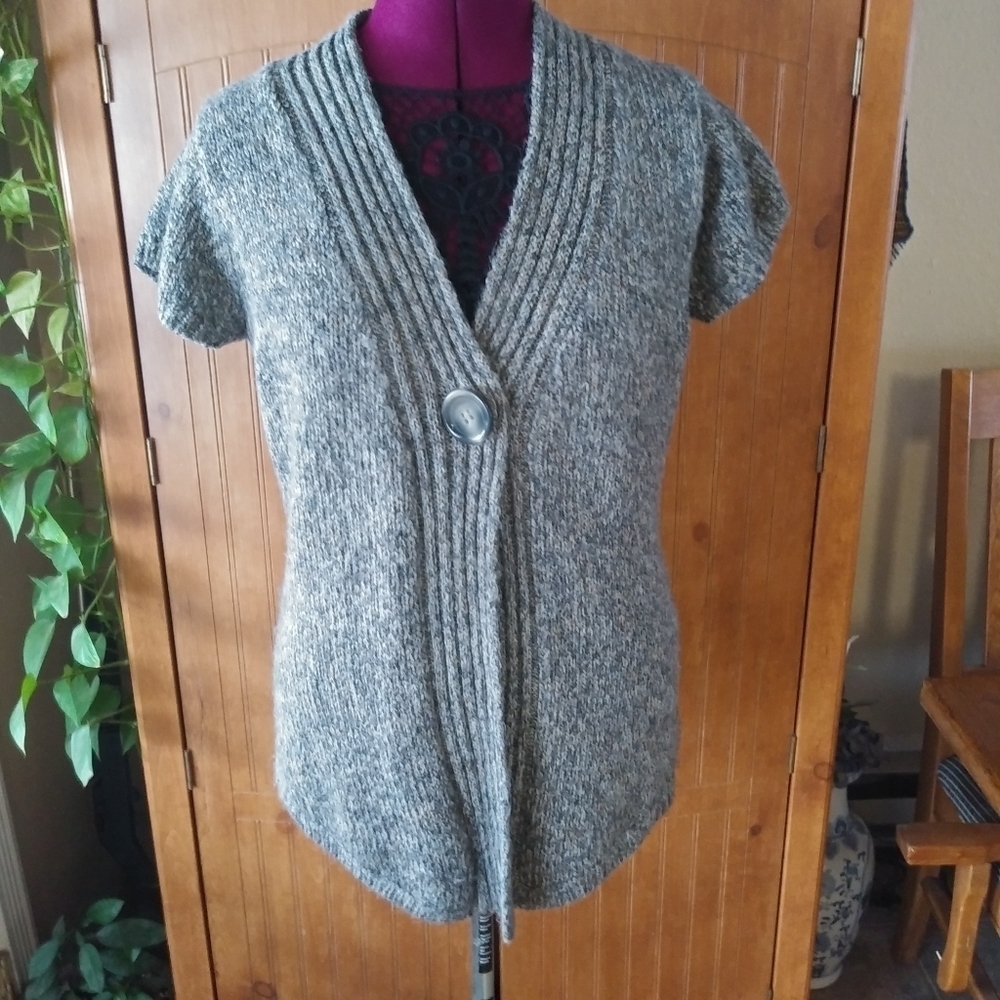 Style & Co. Short Sleeve Tweed Sweater